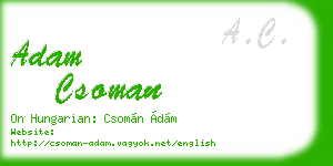 adam csoman business card
